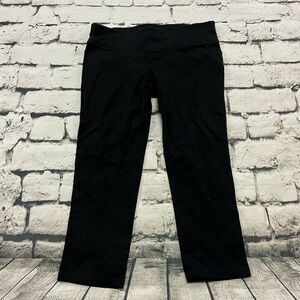 Prana Women's Athletic Leggings Crop Cropped Solid Black Size Medium M